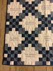 Handmade Double Irish Chain Patchwork Quilt Embroidered Religious 45” X 53” — photo 2