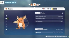 Raichu Shiny Alpha 6IVs Battle Ready - Legends ZA