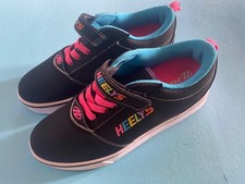 Heelys Girls Pro 20 X2 Stay-Put Closure Casual Black Rainbow Size 6 NOS