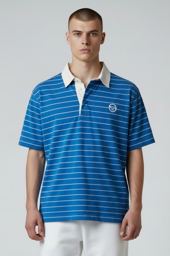 Sergio Tacchini, Sergio Tacchini Vintage 80S Striped Tennis Polo Size III Fits XS