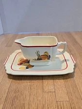 Homer Laughlin Creamer W/Tab Handle Underplate in the Mexicana Pattern