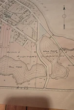 Antique 1913 Original Map Of Town of Champlin Minnesota Handcolored Owners Names