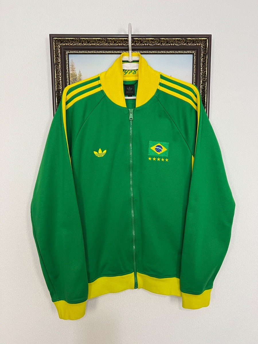 Vintage Adidas Originals Brazil Football Jacket Soccer World Cup