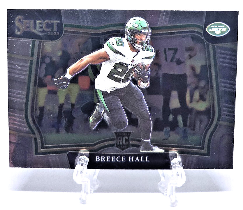 2022 PANINI SELECT BREECE HALL #414 (RC) SILVER PRIZM NEW YORK JETS