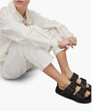 Image of All Saints Sian Black Leather Sandals Women's Sz 8