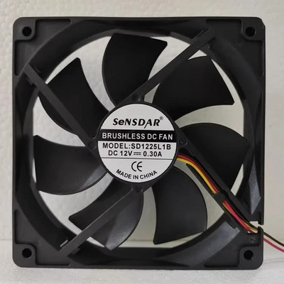 SENSDAR SD1225L1B 12025 DC12V 0.30A 12CM 3-Wire Cooling Fan