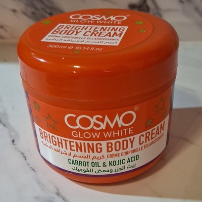 Cosmo Glow White Brightening Body Cream Carrot Oil Kojic Acid 300ml