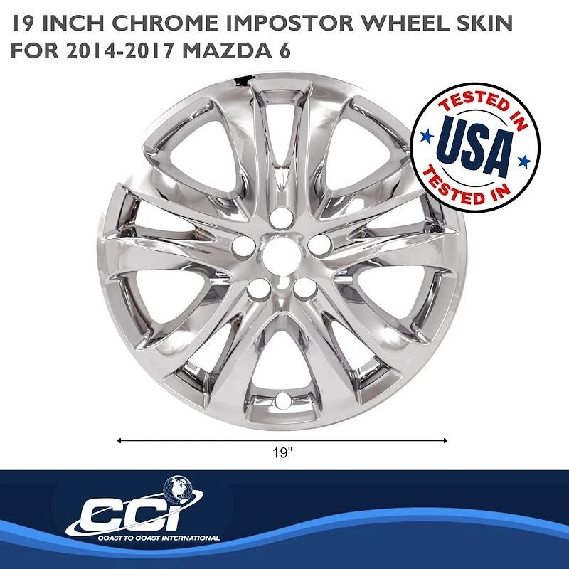 Coast to Coast Chrome Wheel Skins Compatible with 2014-2017 Mazda 6 19" - Image 3 of 3