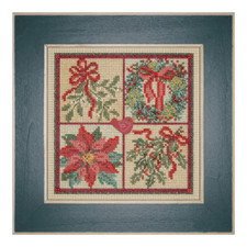 Mill Hill Winter Greens Holiday Buttons and Beads Beaded Cross Stitch Kit