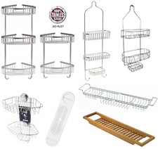 Rust Free 2 3 Tier Shower Caddy Corner Hanging Wall Mount Over The Tub Bath Rack
