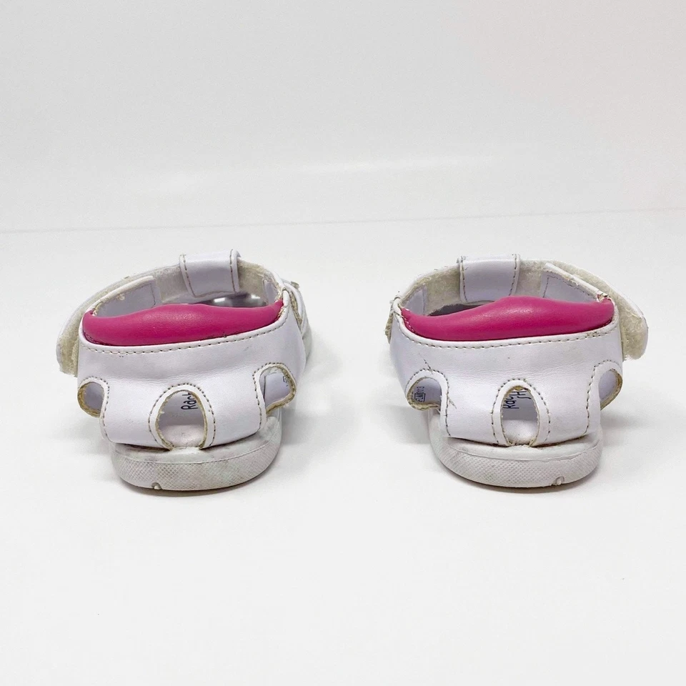 ZAPATOS RACHEL Sandalias de punta cerrada blancas y arco iris para niños pequeños Foto 3 de 4