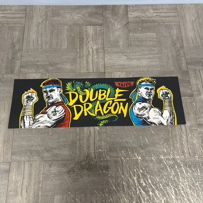 DOUBLE DRAGON Arcade Marquee OEM NOT A REPRODUCTION Original Used 1980s Game