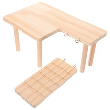 1 Set Small Animal Standing Platform Exercise Toy Hamster Cage Supply Wood