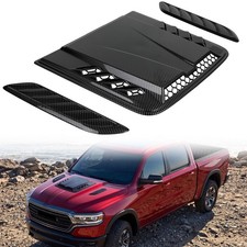3pcs Automotive Hood Scoop Vent Hood Louvers Carbon Fiber For Trucks Cars Suv 3pcs Automotive Hood Scoop Vent Hood Louvers Carbon Fiber For Trucks Cars Suv