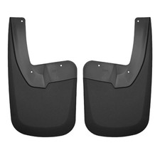 Husky Liners Rear Black Full Tread Plastic Mud Guards For 10-18 Ram 3500 Dually