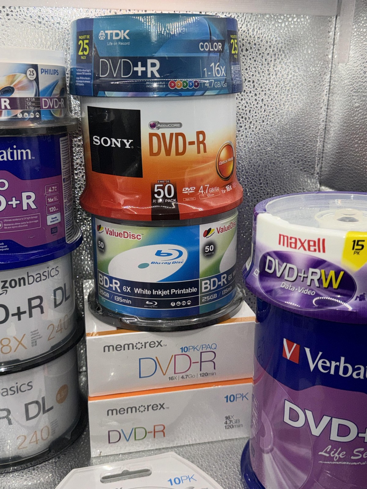 Lot 400+ Blank Discs DVD-R DVD+R DVD+RW BD-R Verbatim Sony Maxell Philips