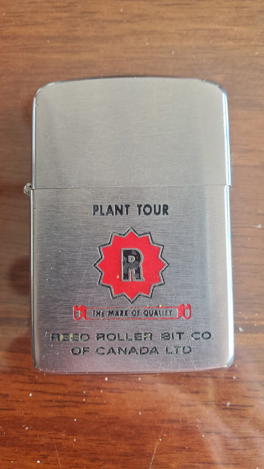 1950 Plant Tour Zippo Niagara Falls Vintage Lighter Enamel Sparks Rare