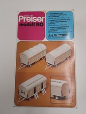 Preiser H0 20008 2 Packwagen + 1 Toilettenwagen NEU Kirmes Schausteller Anhänger