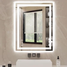30X36 LED Bathroom Mirror with Lights, Anti-Fog, Backlit + Front Lit, Lighted...