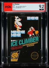 NES Ice Climber CIB PSA 9.2 Pop 1 Early Matte Sticker Seal with Poster - RARE!