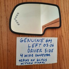 03-06 Gm Truck Suv Left Driver Signal Mirror Glass Dimming Oem Heated 88944391