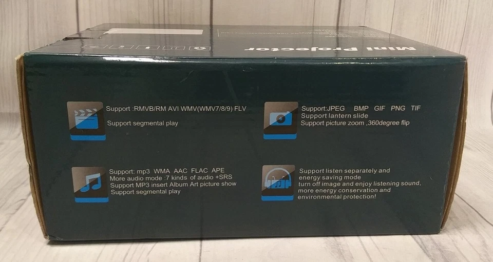 Alta Mini LED Projector Theater, MP3, Video Games Resolution 320*240 Size 8"-80" - Image 3 of 4