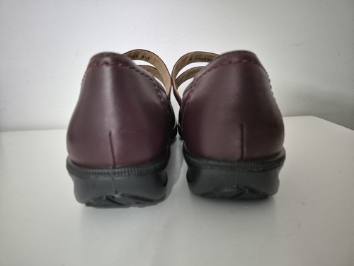 Hotter Karen Burgundy Leather Shoes UK 5 STD Mary Jane Comfort Casual Flats - Picture 5 of 11
