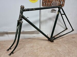 Vintage Green Mens Raleigh Bicycle Frame &amp; Forks 21” Frame for 26&#034; wheels #4589