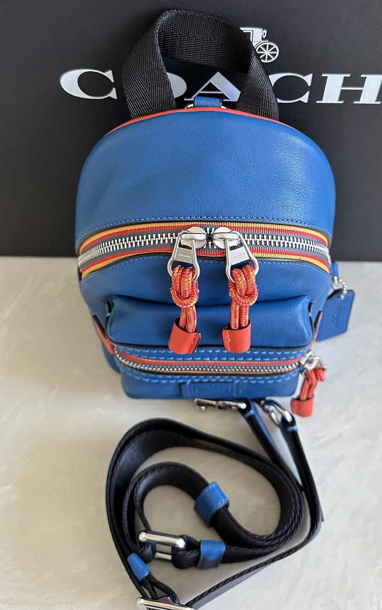 NEW COACH PACIFIC BLUE LEATHER ACADEMY 15 MINI BACKPACK 912 | eBay