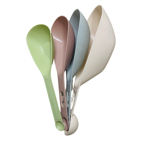 4 Colors Stackable Plastic Measuring Spoons and Cups Baking Multi-Colored - Picture 5 of 5