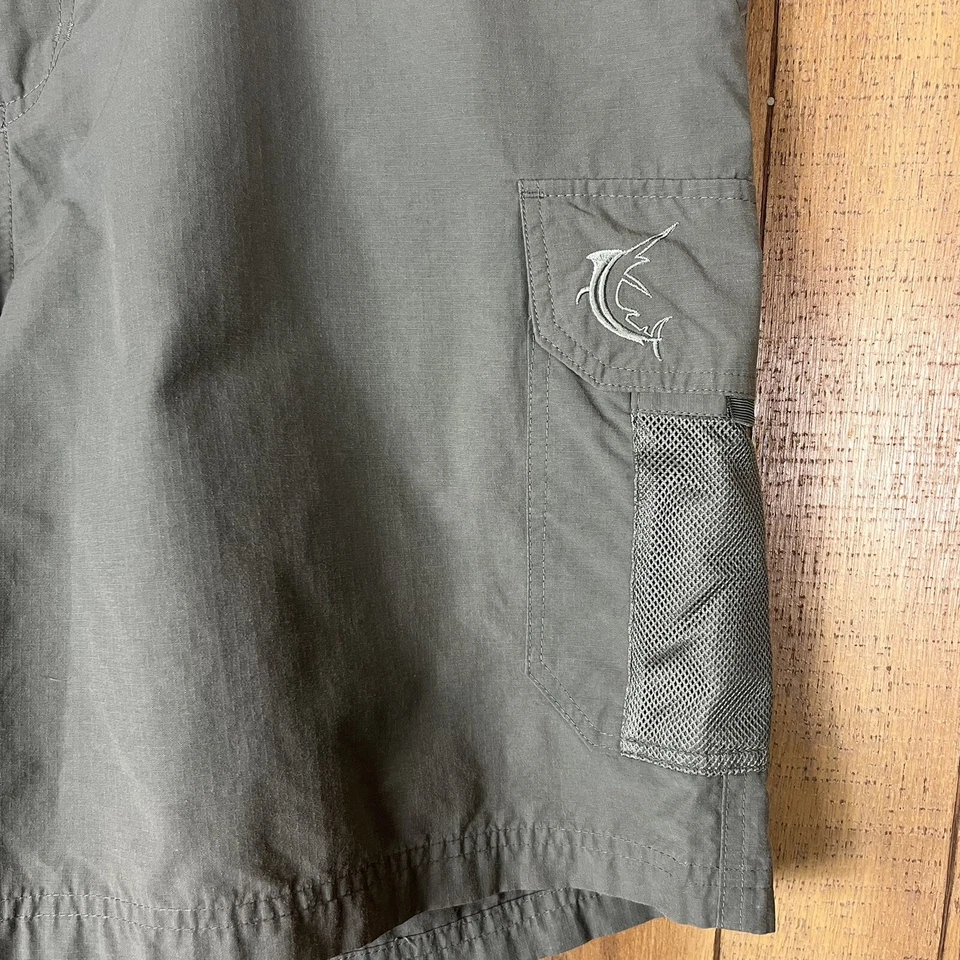 Pantalones cortos de pesca REEL LEGENDS (Talla 40) verde oliva para hombre Foto 2 de 4