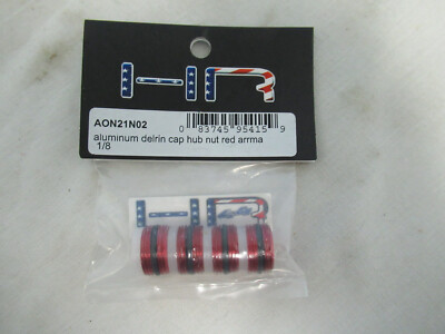 Hot Racing Aluminum Delrin Cap Hub Nut Red Arrma 1/8 AON21N02 083745954159 (JJ)