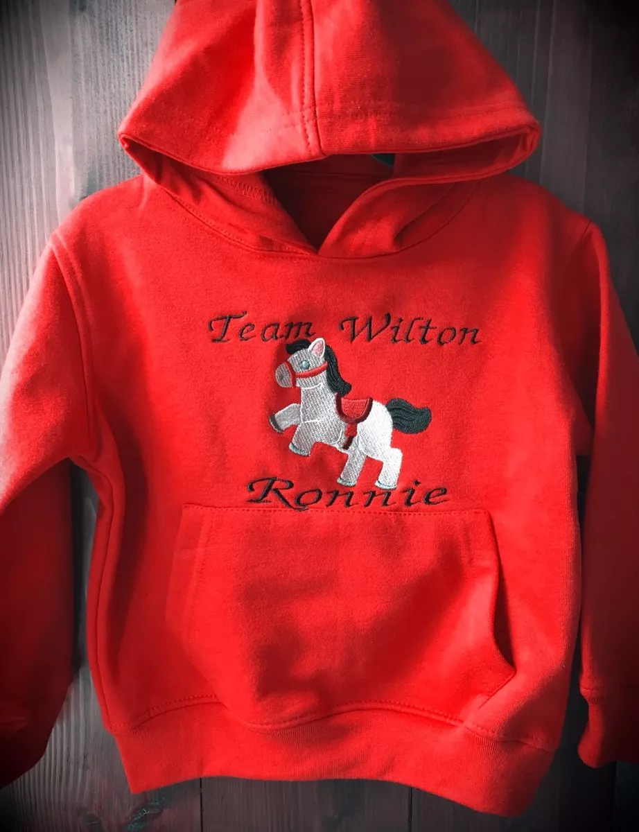 PERSONALISED KIDS BABY PONY NAME HOODIE OUTFIT JUMPER KEEPSAKE UNIQUE GIFT IDEA