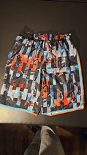 Nike Mens L AOP Multi-Color Swim Lined Swim Trunks Shorts 10"