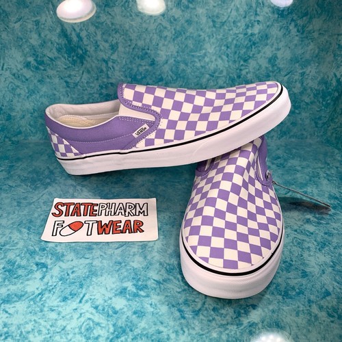violet tulip checkered vans