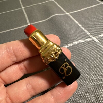 Vintage Limoges Red Lipstick Trinket Box Peint Main France w Gold Gilding Signed