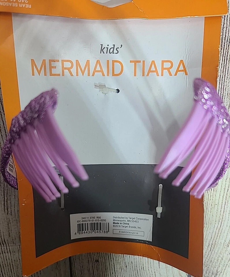 Tiara de sirena púrpura Target Brands para niña talla única para la mayoría 2016 nueva Foto 2 de 4