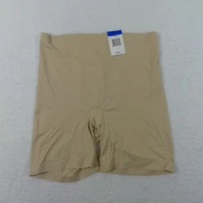 Maidenform Thigh Slimmer Womens Extra Large Beige Slip Shorts Shapewear