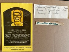 James cool papa Bell cut signature and letter