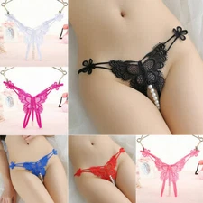 ☆USA☆ Sexy Women Lace Thong G-string Panties Lingerie Underwear Crotchles T-back