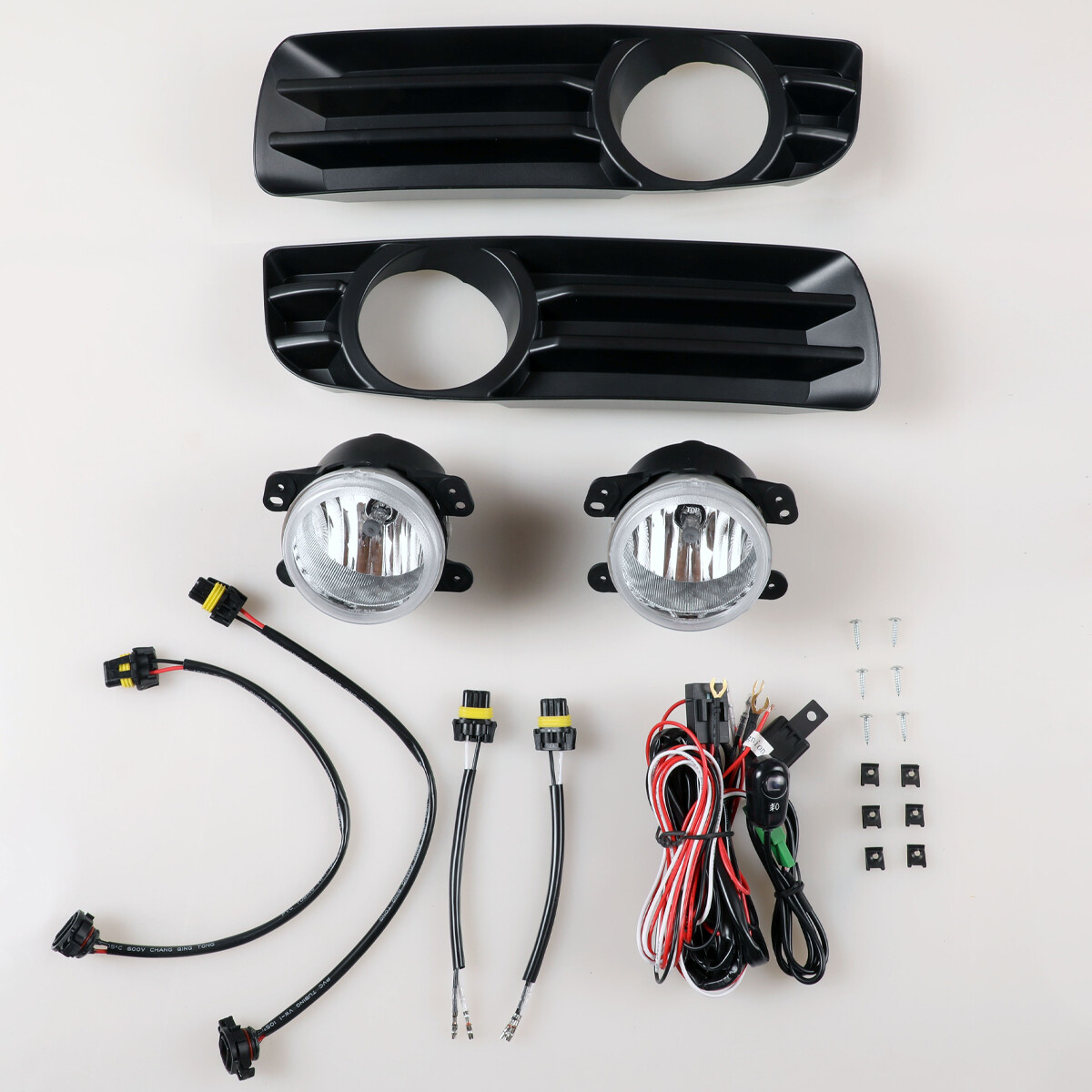 Bumper Fog Lights for 2005-2010 Chrysler 300 Assembly Lamps Wiring Kit Switch