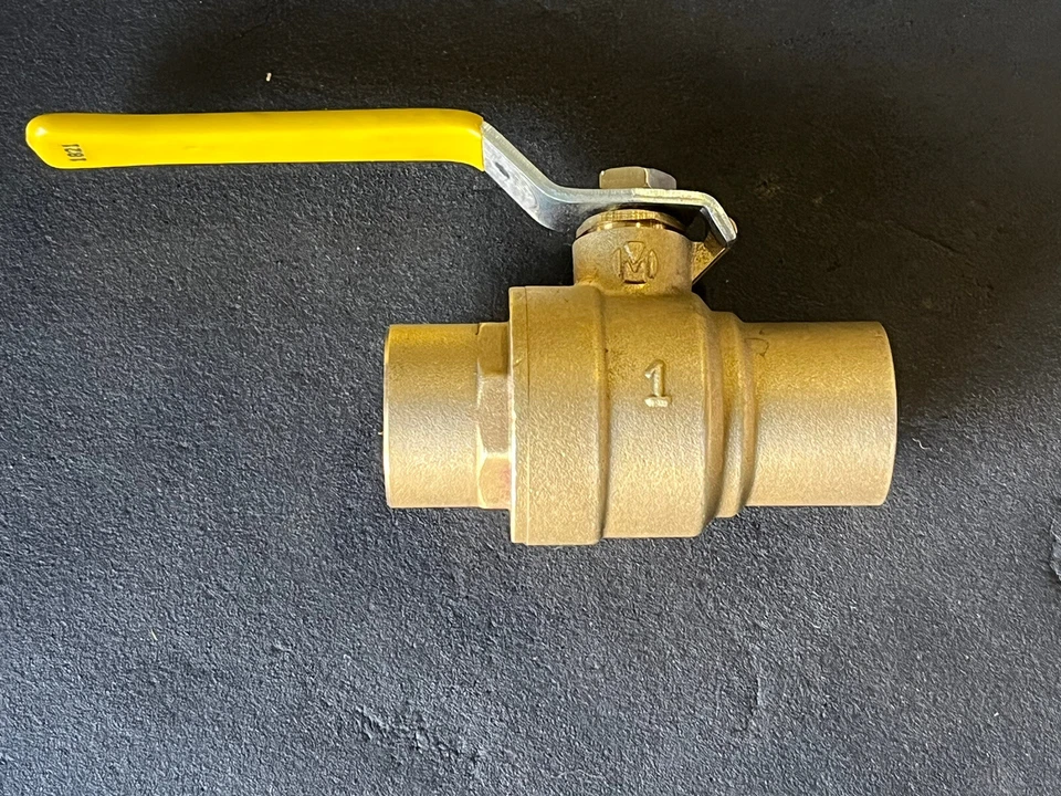 (BOX OF 6) 1" CxC (Solder), Full-Port, Brass Ball Valves, 600 WOG; 150 WSP - Image 3 of 4