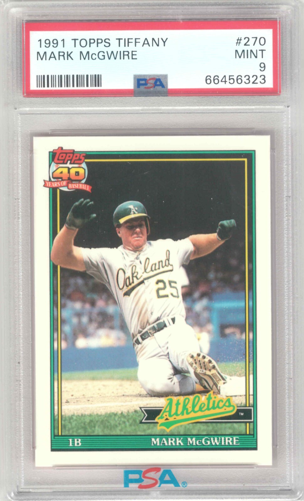 1991 Topps Tiffany Mark McGwire #270 PSA 9