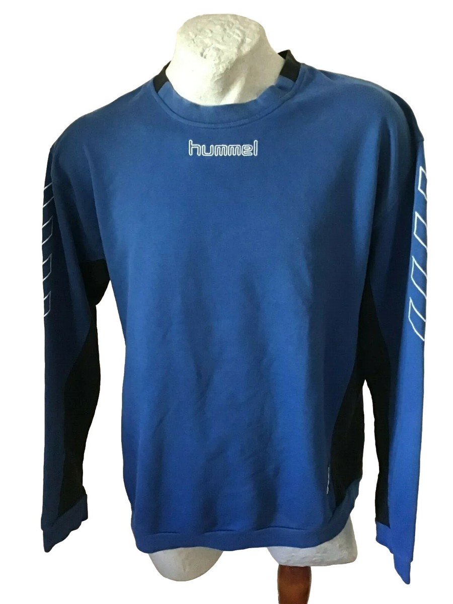 Hummel Sweater Jumper Sweatshirt Tracksuit Blue Vintage Size XXL