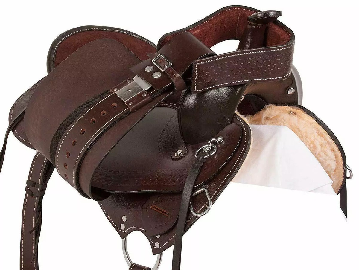 Selle Endurance Cuir Marron – Barrel Racing Gaited Western, Taille 15 Pouces