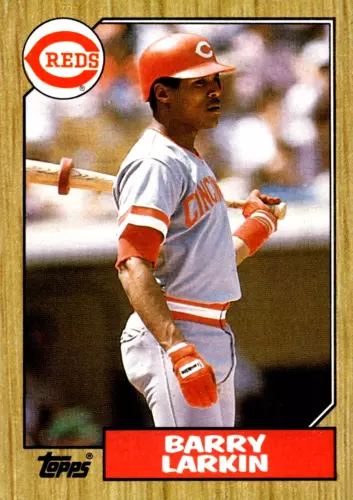 1987 Topps Barry Larkin #648 Rookie Cincinnati Reds HOF - Free Shipping