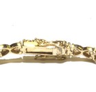 925 gold plated round cubic zirconia cz tennis bracelet 12.9g  7" womens — photo 2