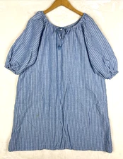 JW Anderson Shift Dress Womens Small Linen Blend Off The Shoulders Relaxed Beach