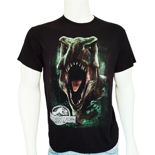 Black Crew Neck T-Rex Dinosaur Graphic 
