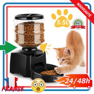 Détails Sur Distributeur Gamelle Nourriture Eau Automatique Aliment Croquettes Chien Chat